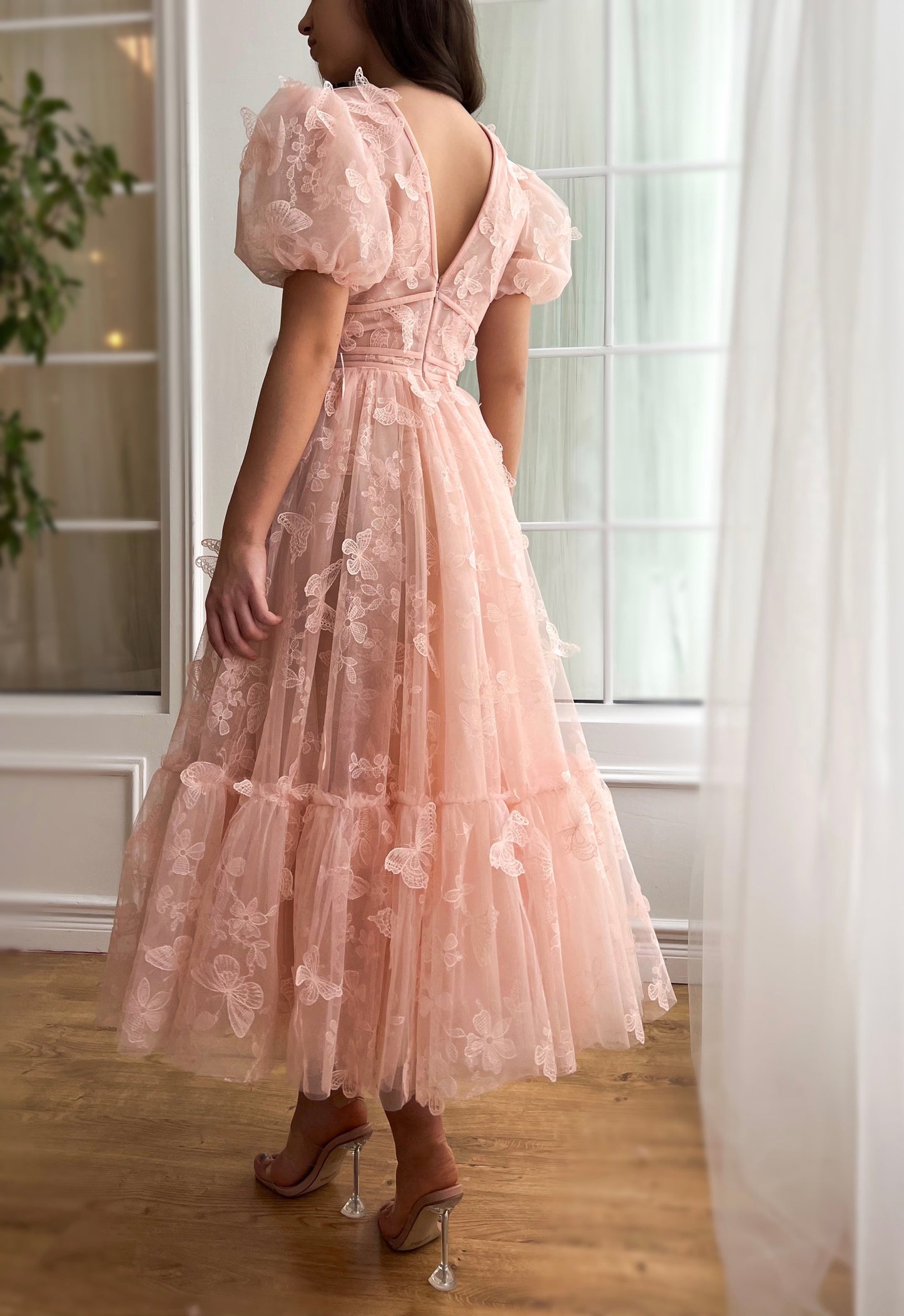 Rosette Papillon Midi Dress