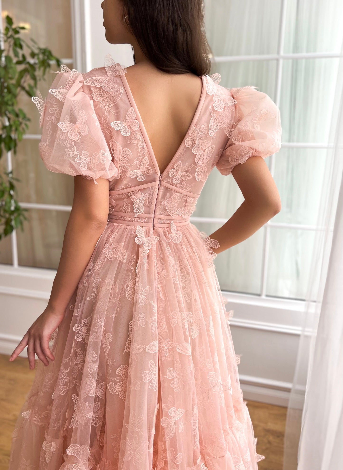 Rosette Papillon Midi Dress