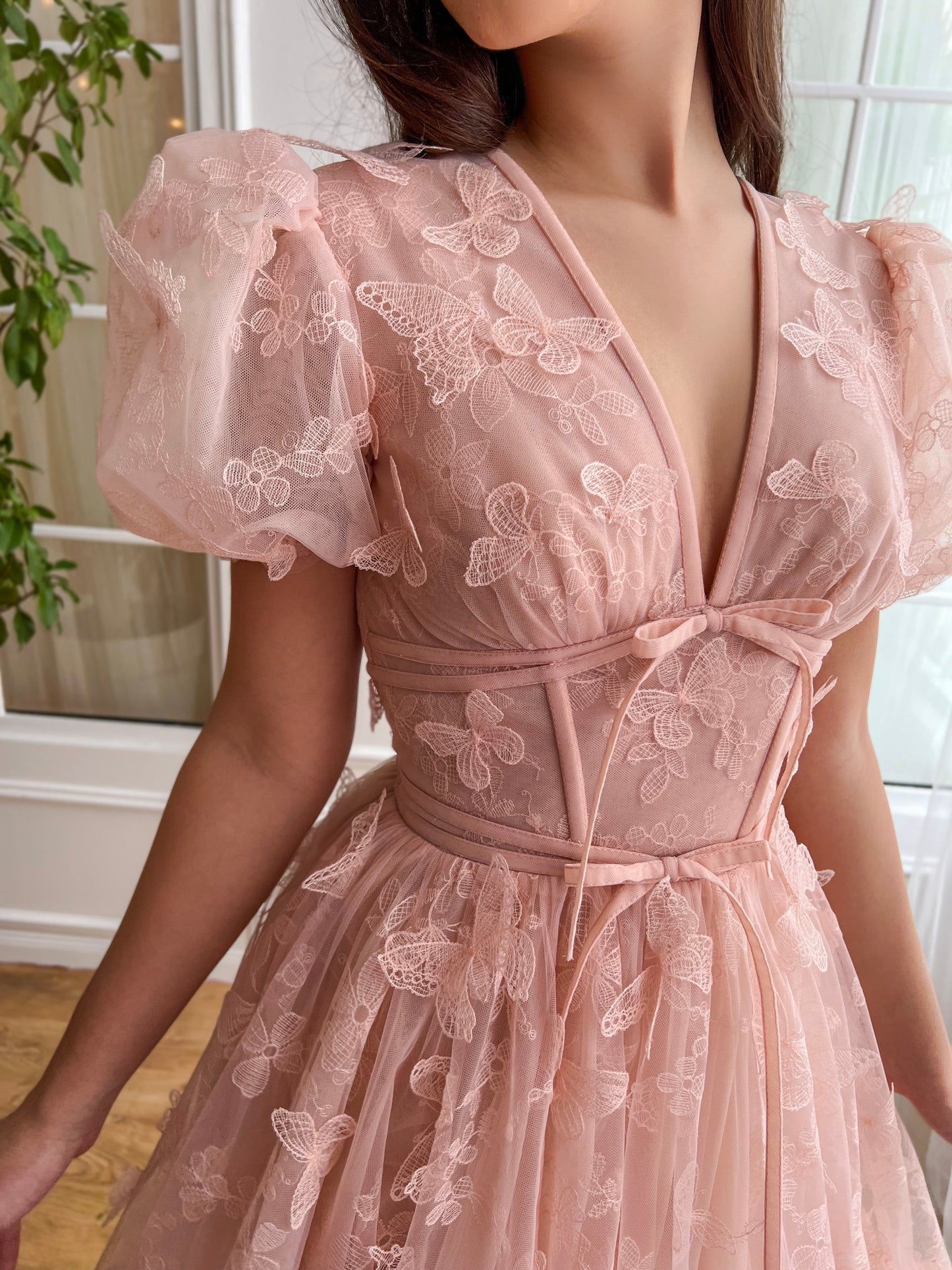 Rosette Papillon Midi Dress
