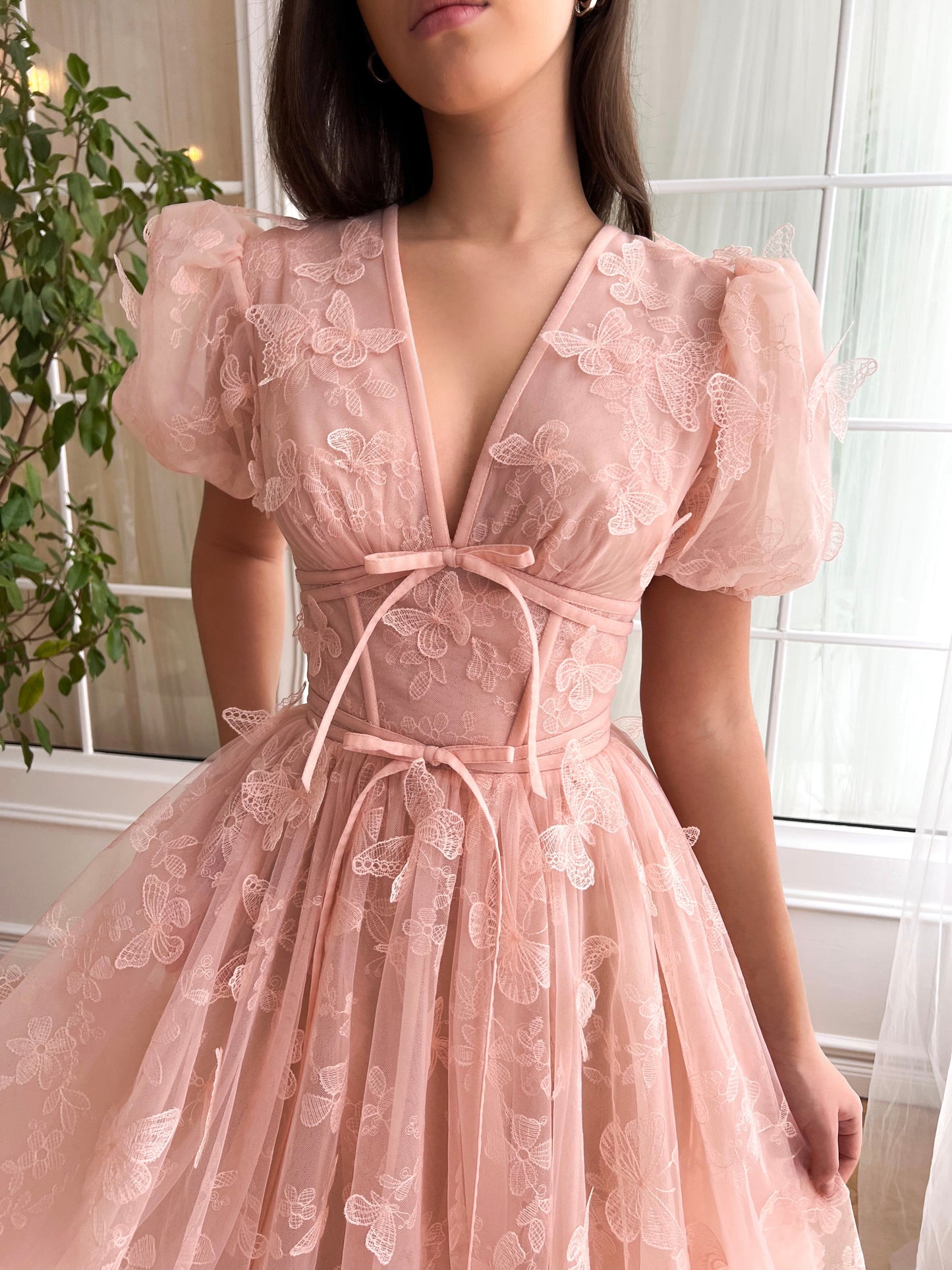 Rosette Papillon Midi Dress