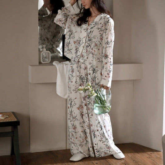 Botanical Blossom Pajamas Modal Casual Loungewear