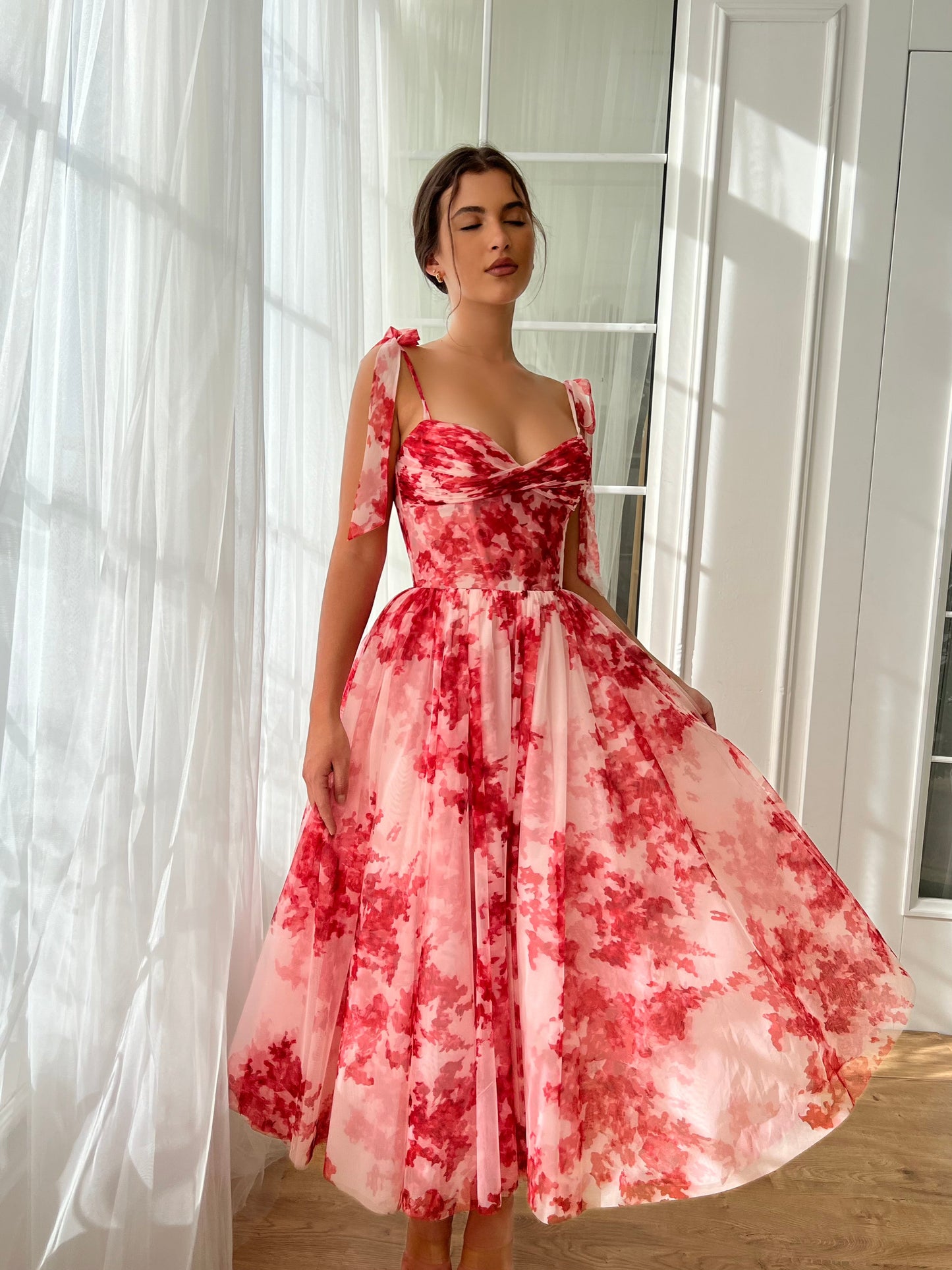 Amaranth Sky Midi Dress