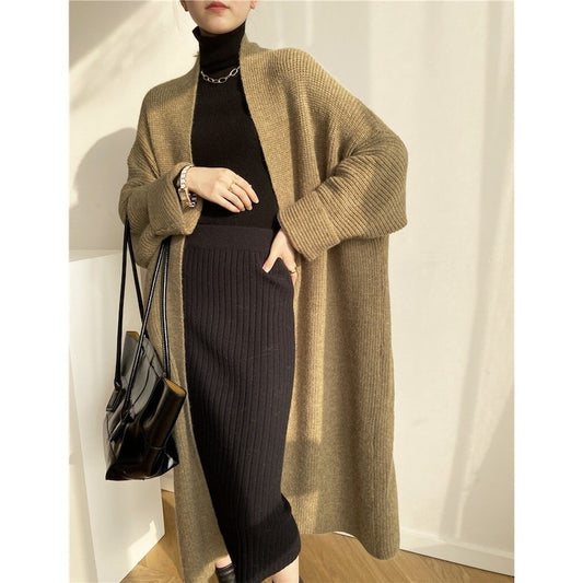 Loose Knit Cardigan Long Thick Sweater Jacket