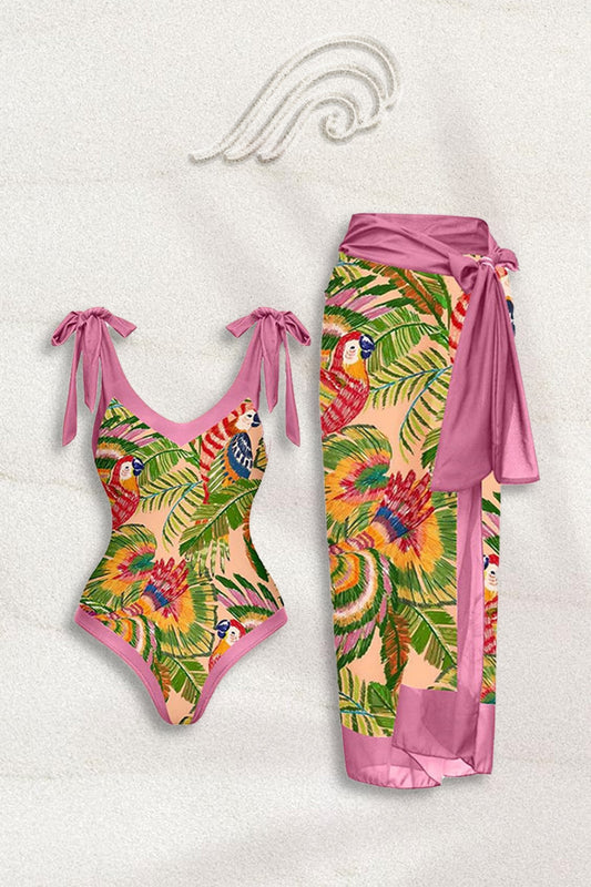 Mamie Tropical Printed Swim Set