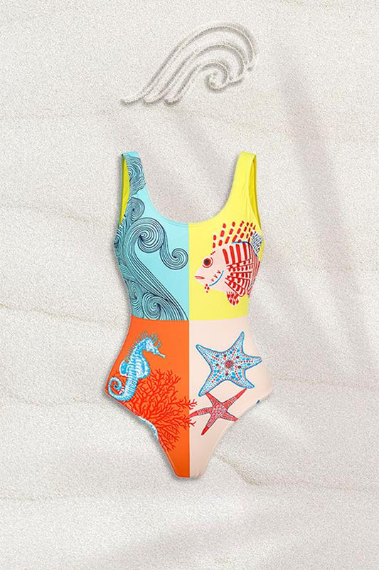 Mavis Ocean Printed Swimsuit