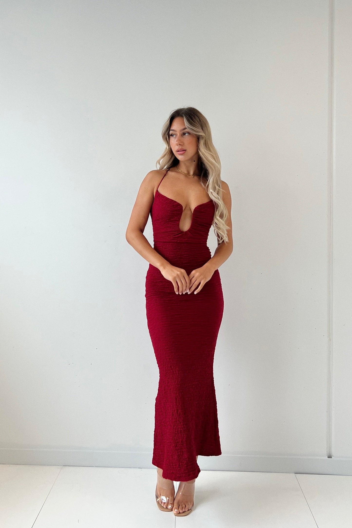 Magnificence Maxi Dress - Wine