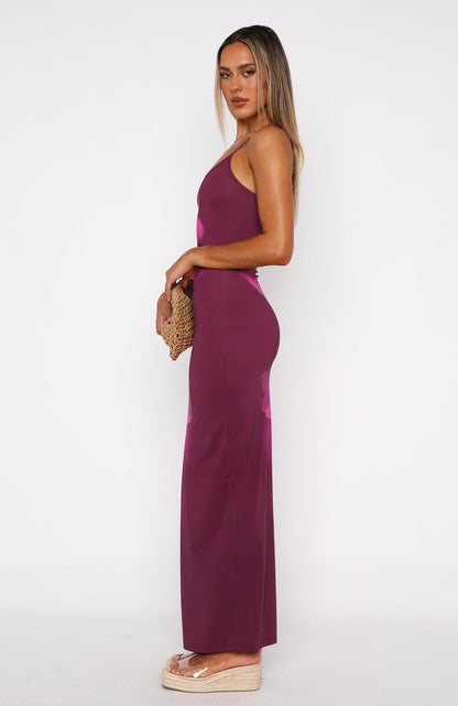 Feeling The Heat Maxi Dress Berry Lush