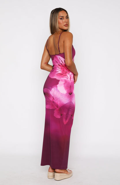 Feeling The Heat Maxi Dress Berry Lush