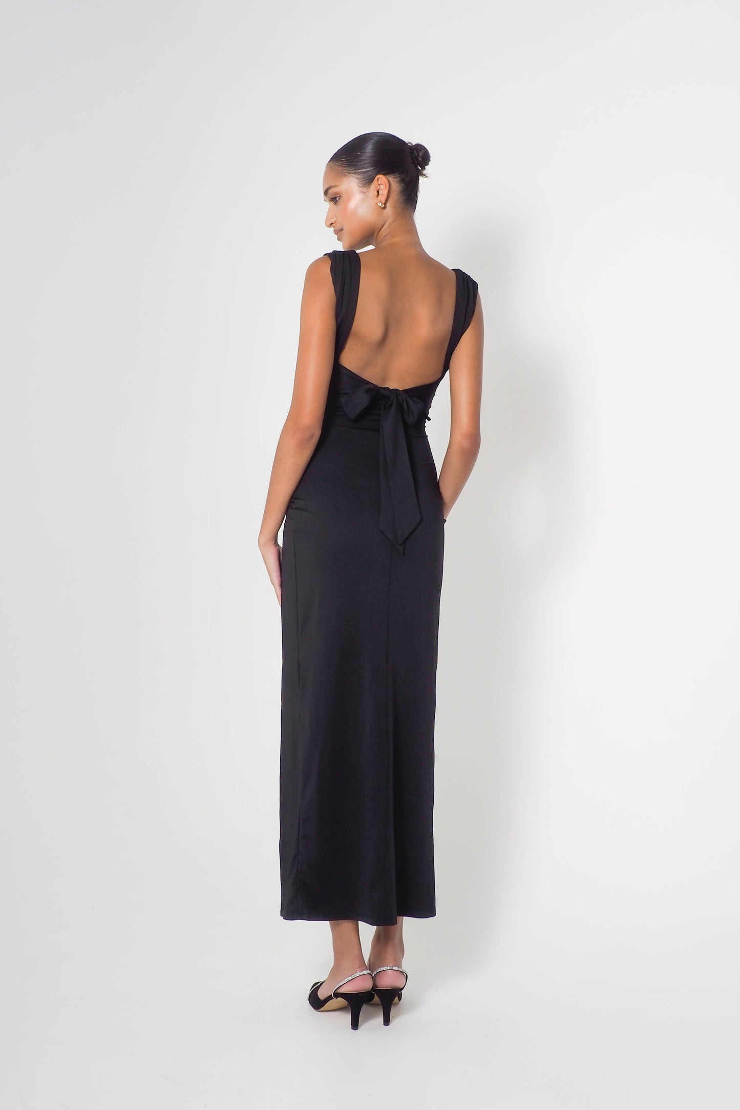 Polly Midi Dress - Black