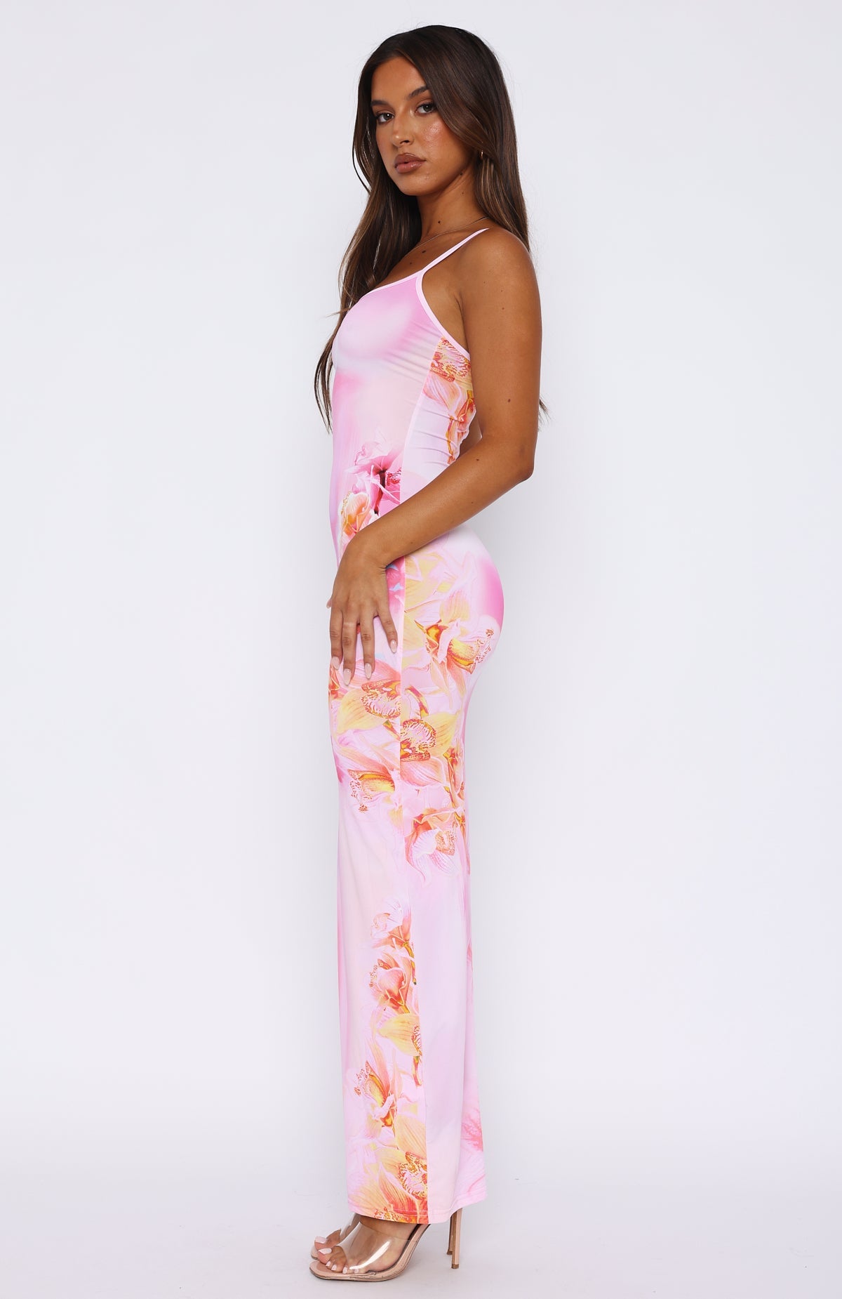 Feeling The Heat Maxi Dress Pink Sherbet