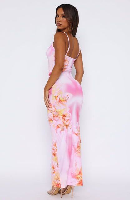 Feeling The Heat Maxi Dress Pink Sherbet