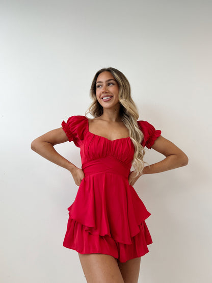 Auffie Playsuit - Red