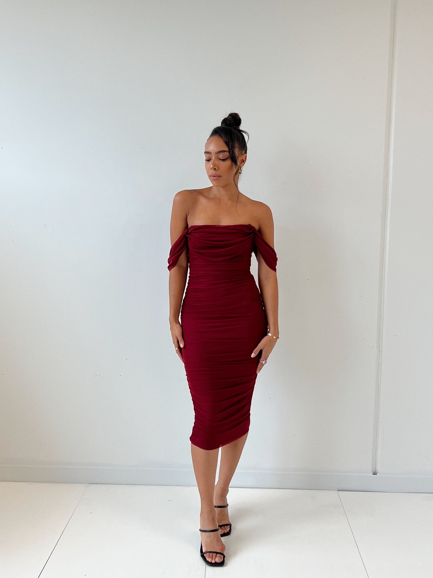 Tilly Midi Dress - Wine