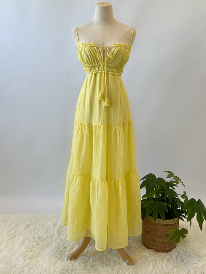 Rochelle Midi Dress - Lemon