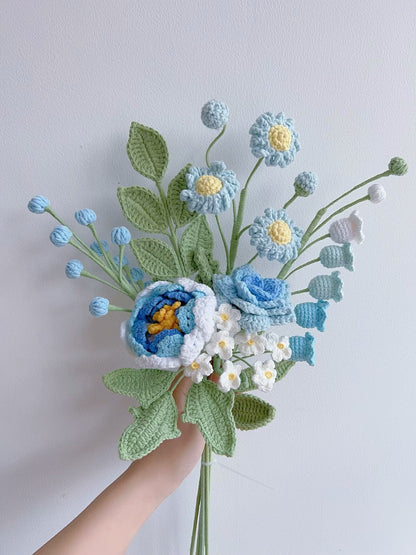 April Birth month Bouquet-blue