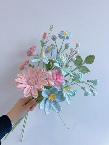 April Birth month Bouquet-blue+pink#1