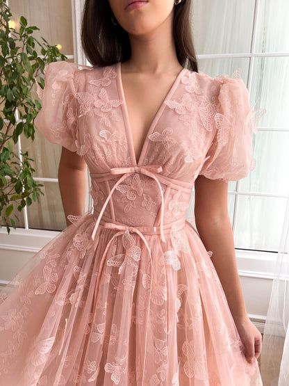 Rosette Papillon Midi Dress