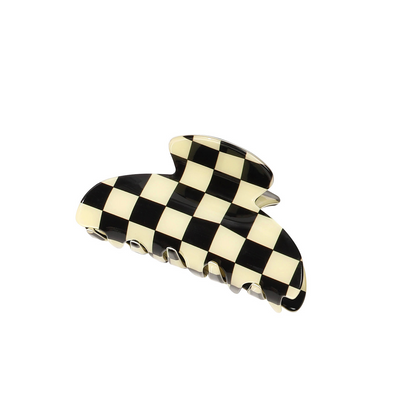 Checkerboard Hair Claw Clip