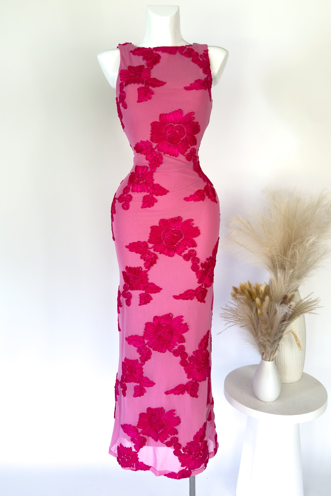 Sabel Floral Maxi Dress - Pink