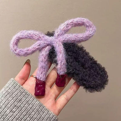 Fluffy Large Bow Barrette