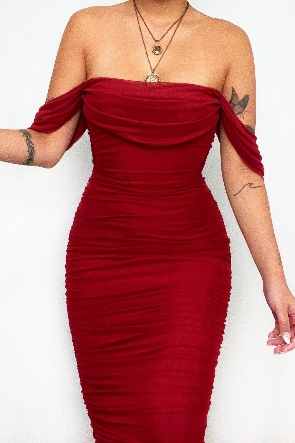 Tilly Midi Dress - Wine