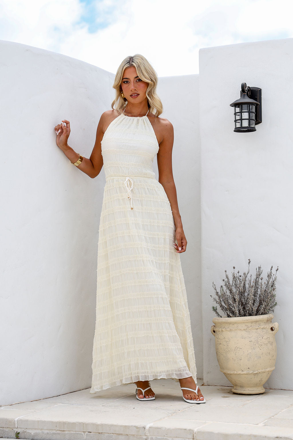 LARISSA MAXI DRESS- VANILLA