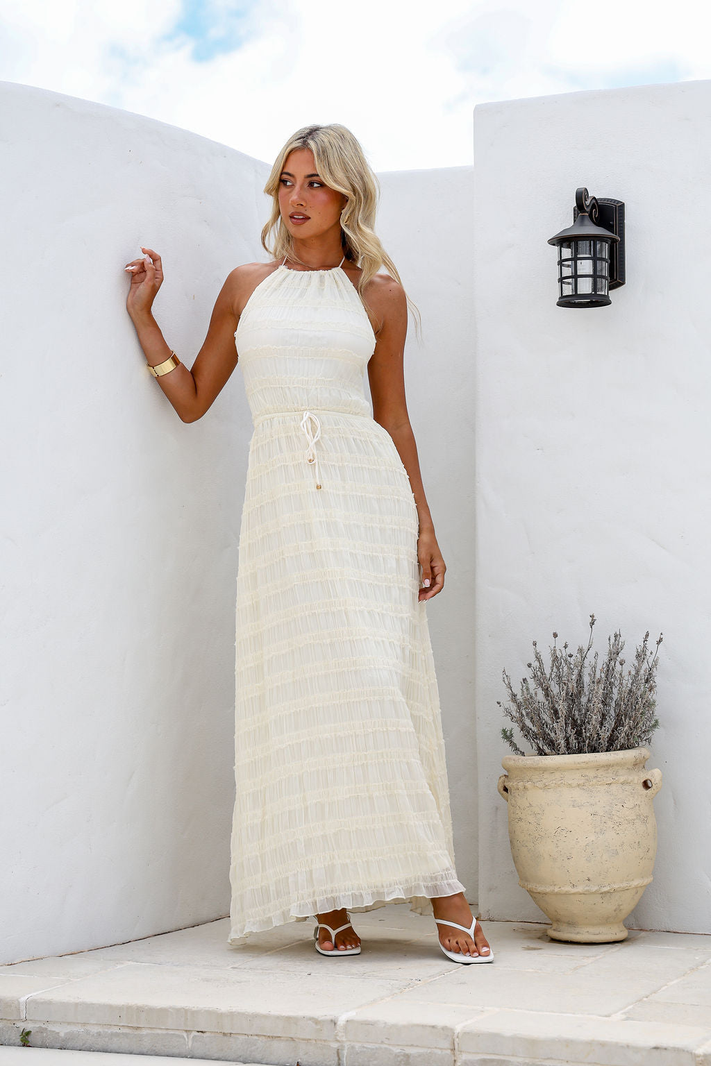 LARISSA MAXI DRESS- VANILLA