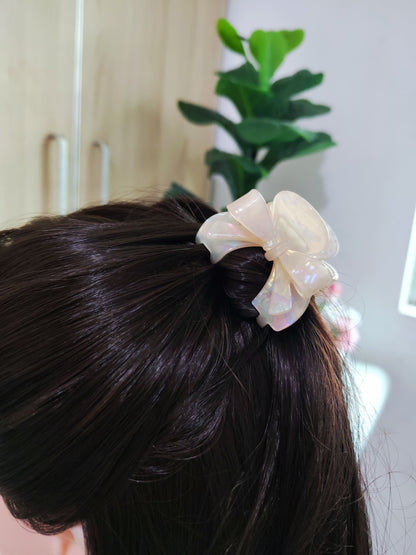 Light Pink Bow Hair Claw