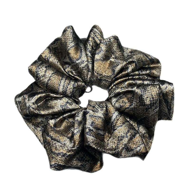 Metallic Snake Print Oversized Scrunchie