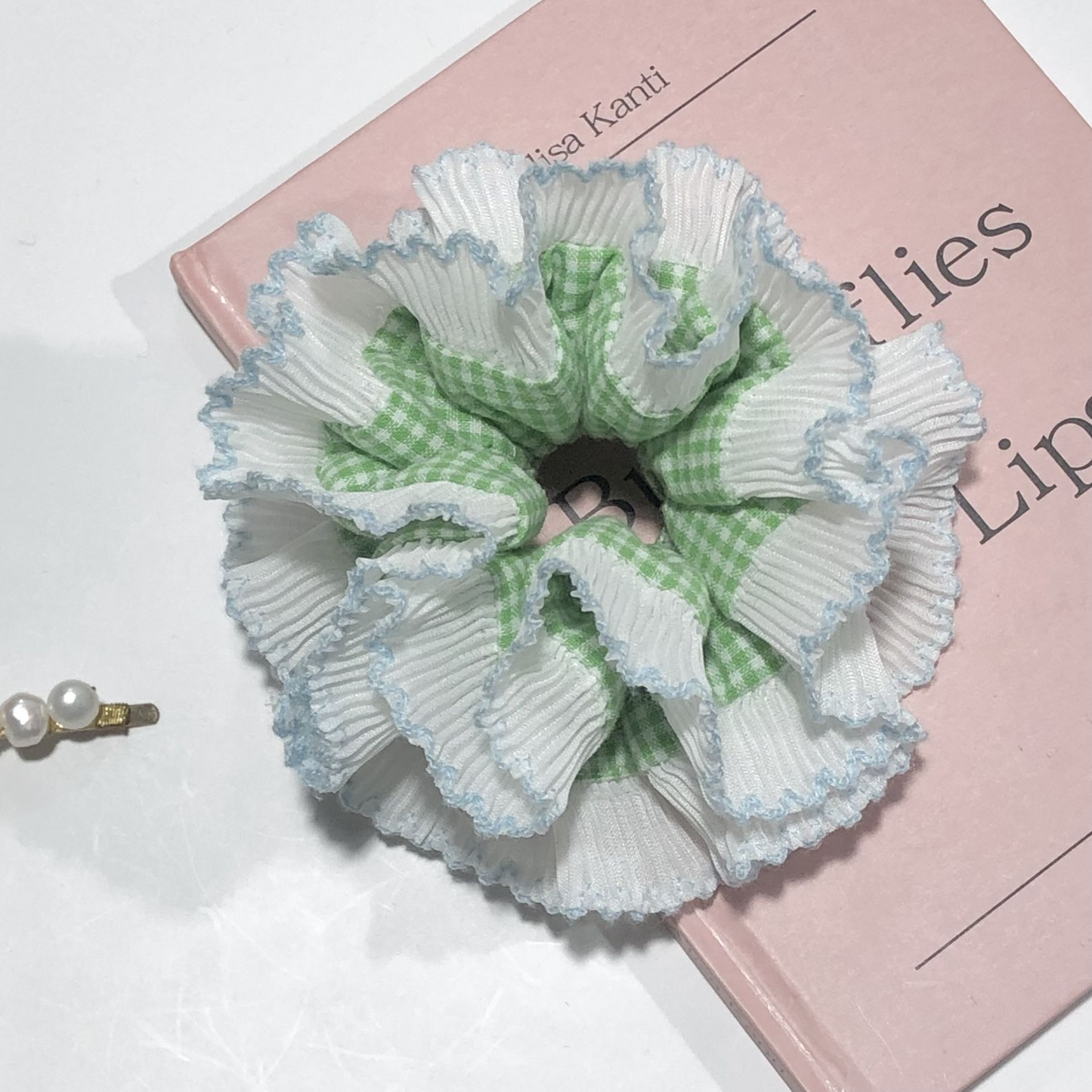 Mint Meadow Ruffle Scrunchie