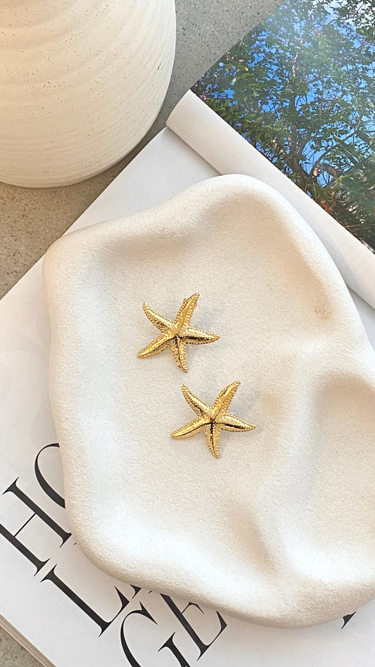 Starfish Earrings - Gold