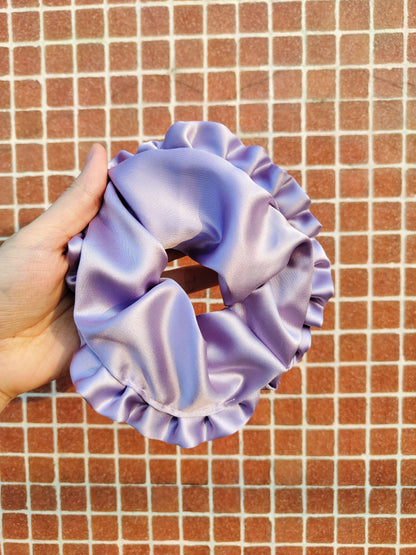 Purple Satin Scrunchie