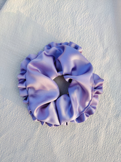 Purple Satin Scrunchie