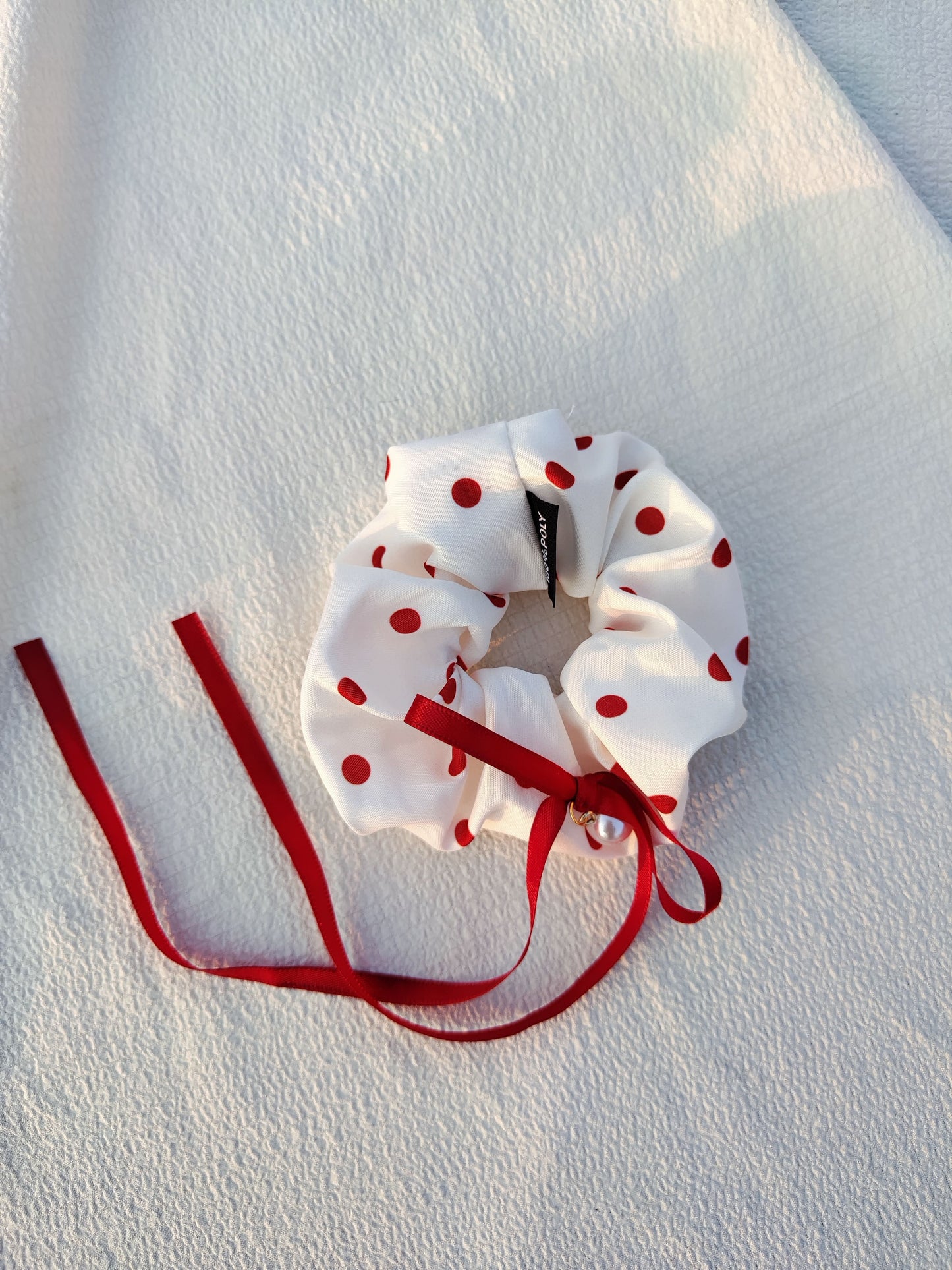 Retro Polka Dot Hair Scrunchie