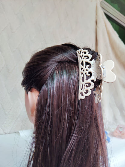 Romantic Heart Crown Hair Claw