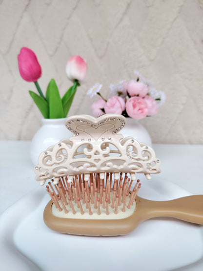 Romantic Heart Crown Hair Claw