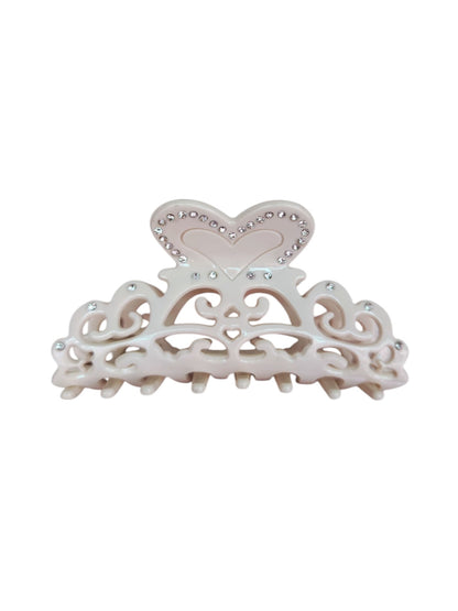 Romantic Heart Crown Hair Claw