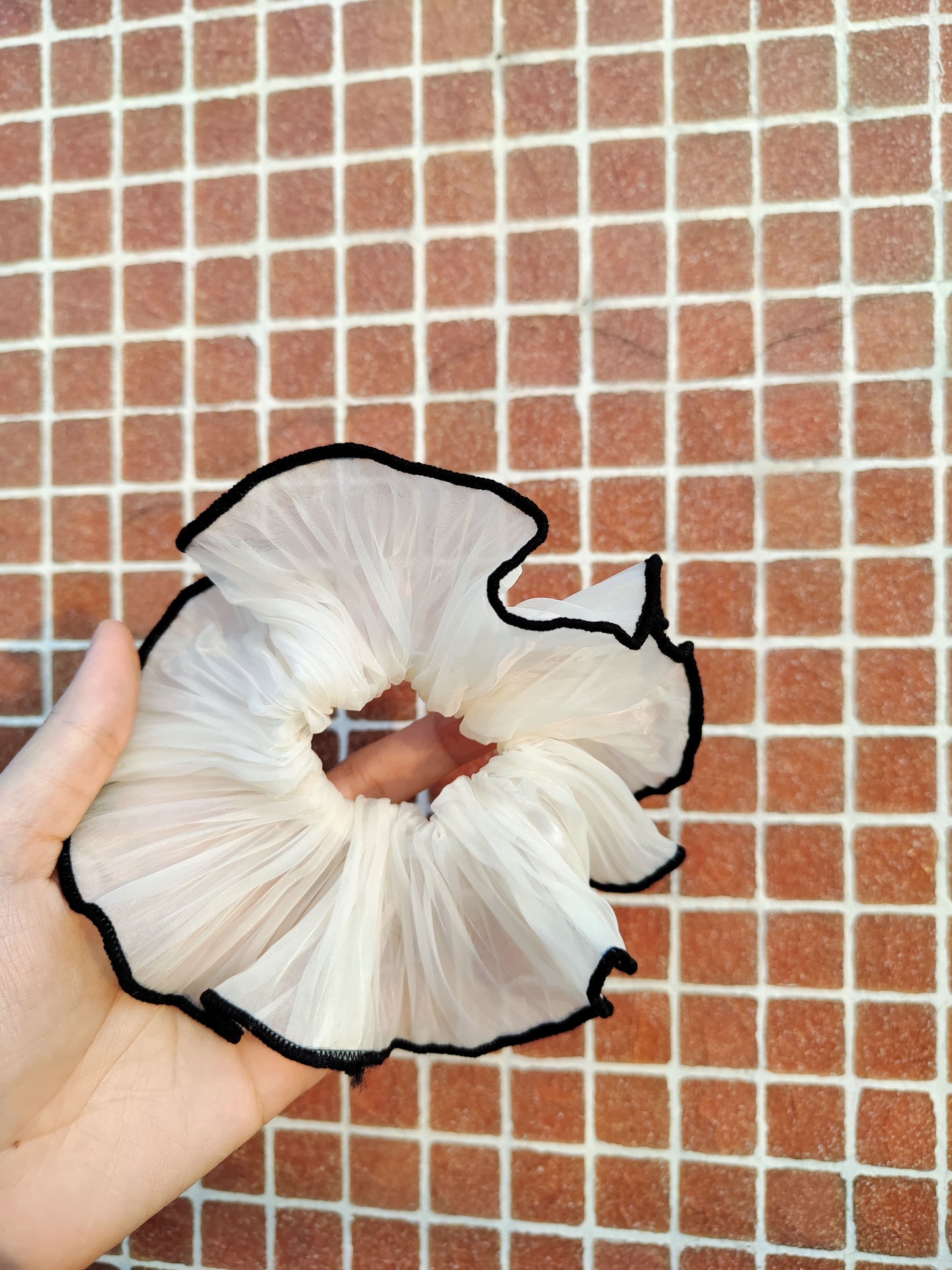 Sheer Ruffle Scrunchie