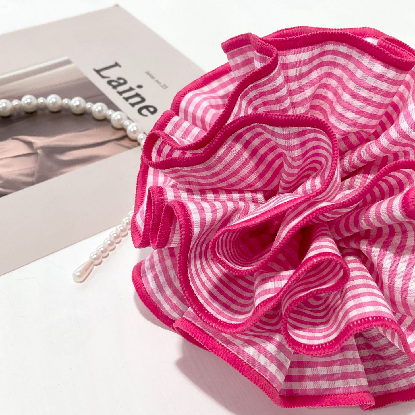 Strawberry Pop Ruffle Scrunchie