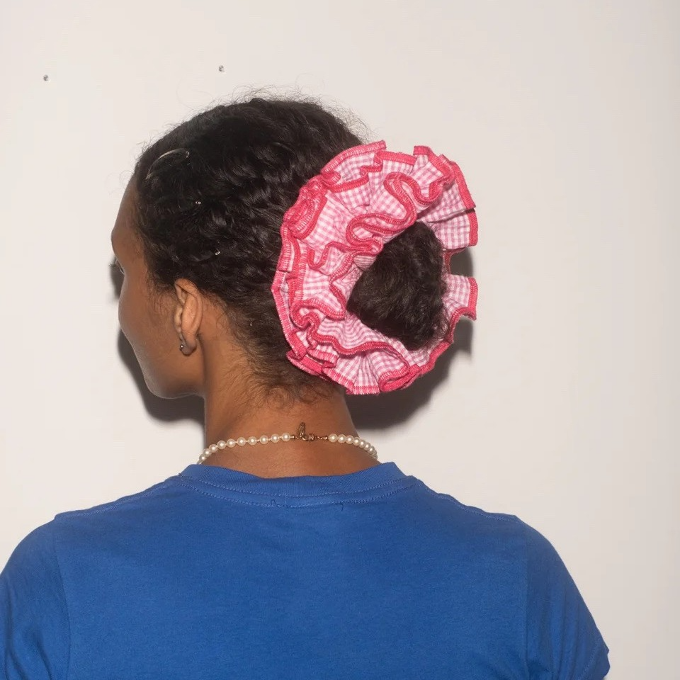 Strawberry Pop Ruffle Scrunchie