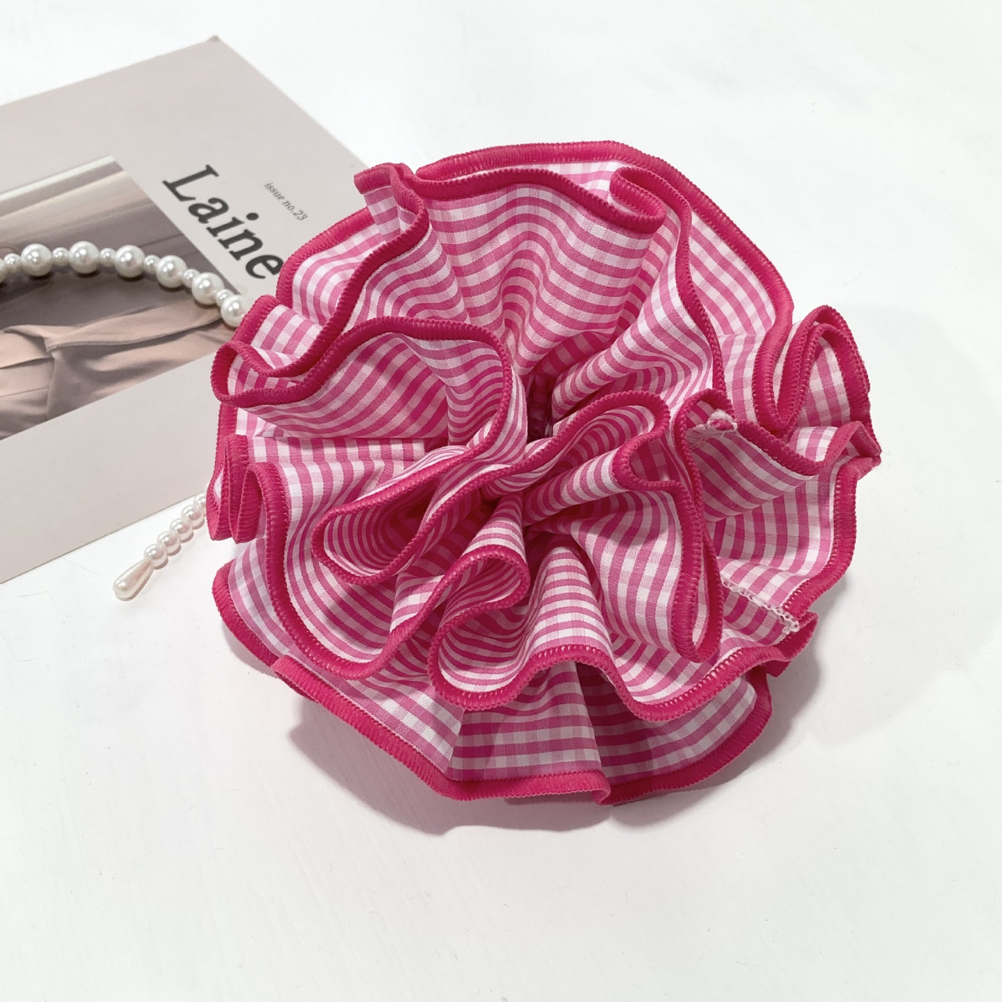 Strawberry Pop Ruffle Scrunchie