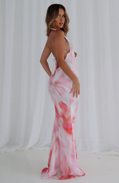 Beyond The Stars Maxi Dress Pink Floral