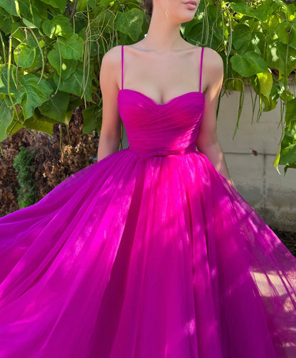 Fuchsia Heart Tulle Gown