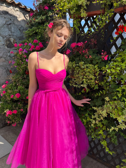 Fuchsia Heart Tulle Gown