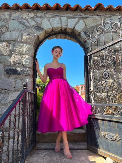 Fuchsia Heart Tulle Gown