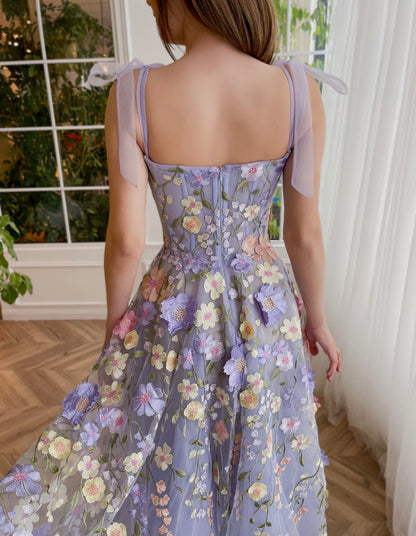 Lavender Bloom Midi Dress