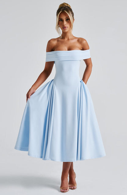 Miranda Midi Dress - Blue