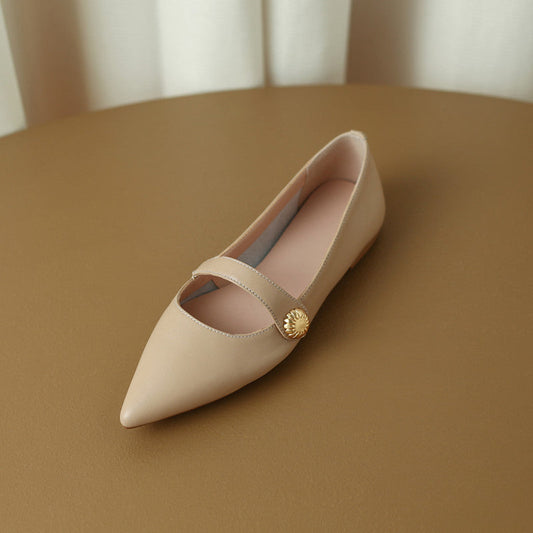 Jael Nude Pointed Toe Flats